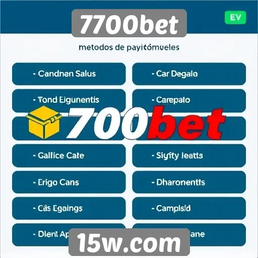 Métodos de pagamento disponíveis no 7700bet